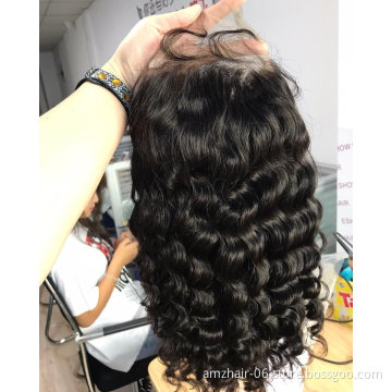 Wholesale Cheap Raw Indian Virgin Human Hair Hd Full Lace Front Wig Natural Hair Transparent Gluueless Lace Frontal Wig Vendor